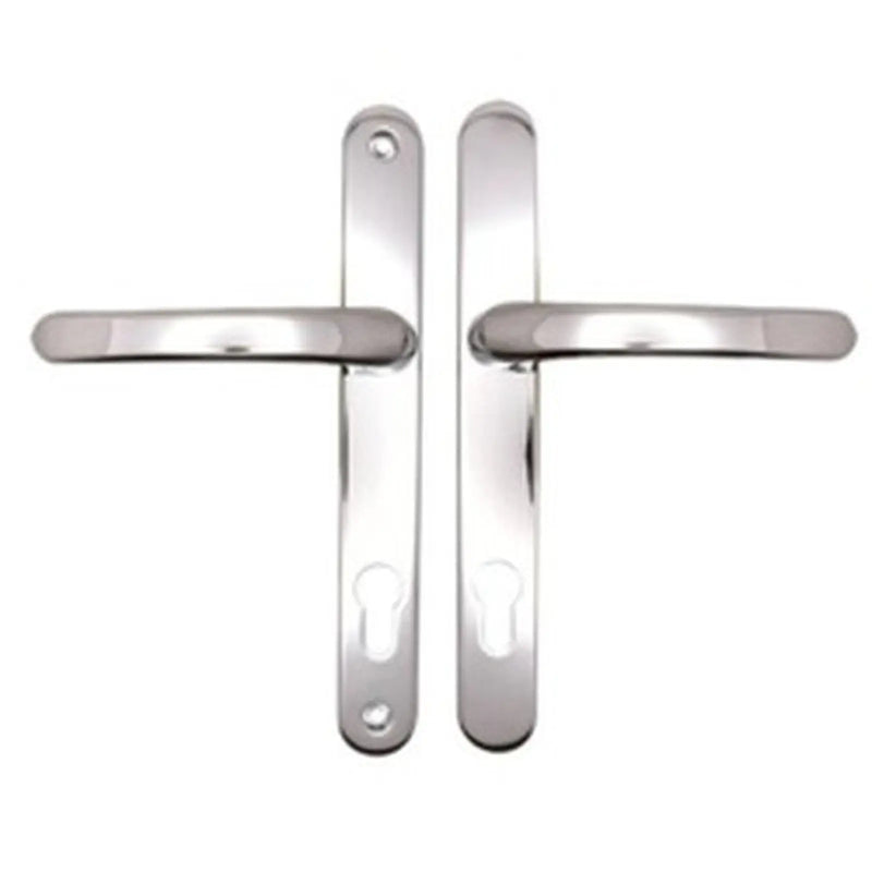 Securit Upvc Sprung Door Handle 92 PZ (Pair) 215mm Polished Chrome