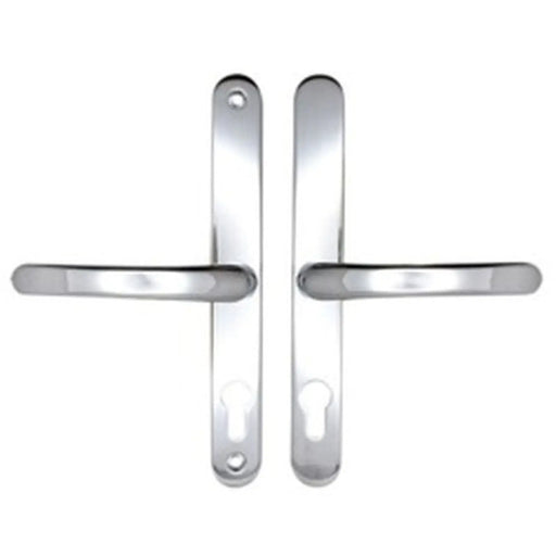 Securit Upvc Sprung Door Handle 68 PZ (Pair) 215mm Polished Chrome