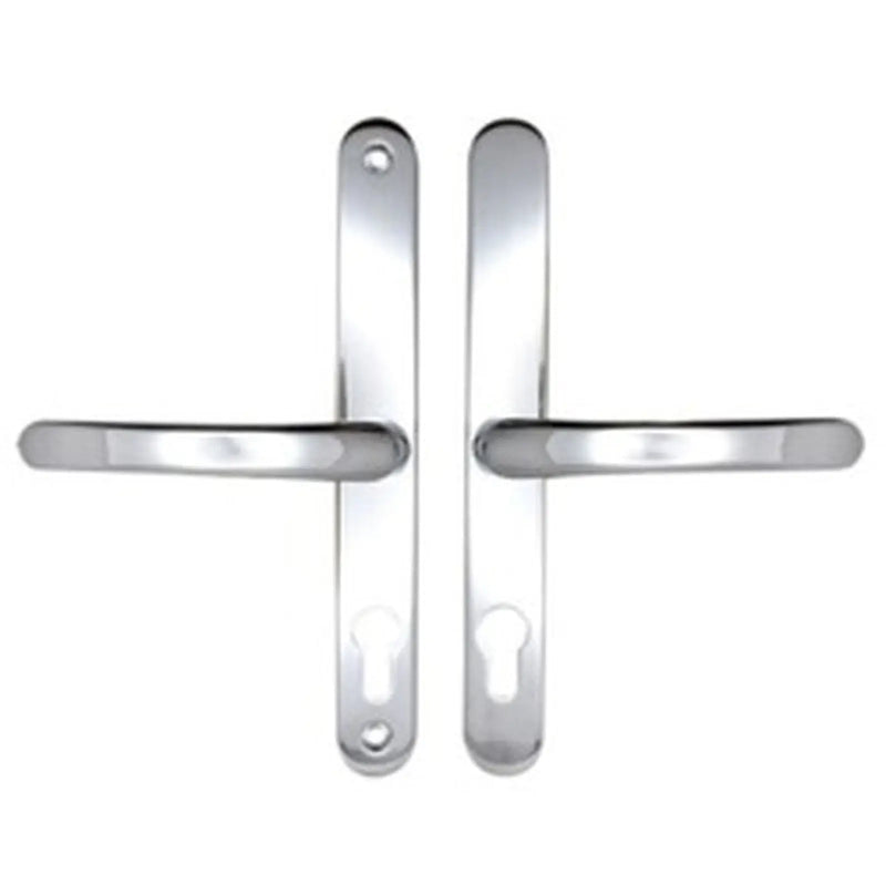 Securit Upvc Sprung Door Handle 68 PZ (Pair) 215mm Polished Chrome