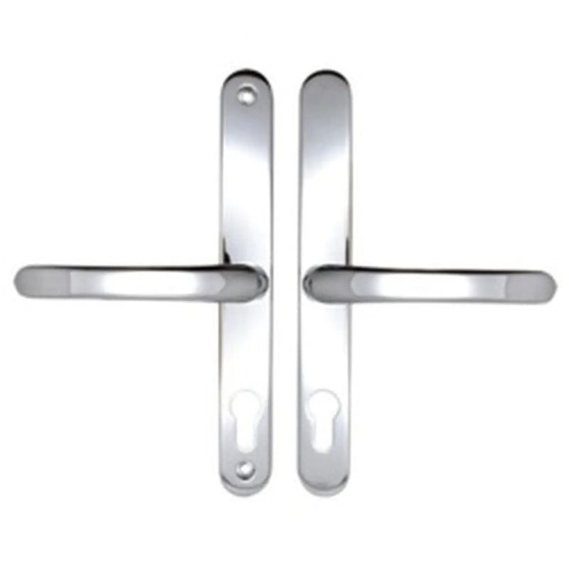 Securit Upvc Sprung Door Handle 70 PZ (Pair) 215mm Polished Chrome