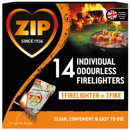 Zip Fast & Clean Wrapped Firelighters Pack 14