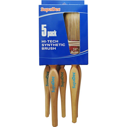 SupaDec Synthetic Brush Set 2x1"/25mm 2x1.5"/38mm 2"/50mm, 5 Piece