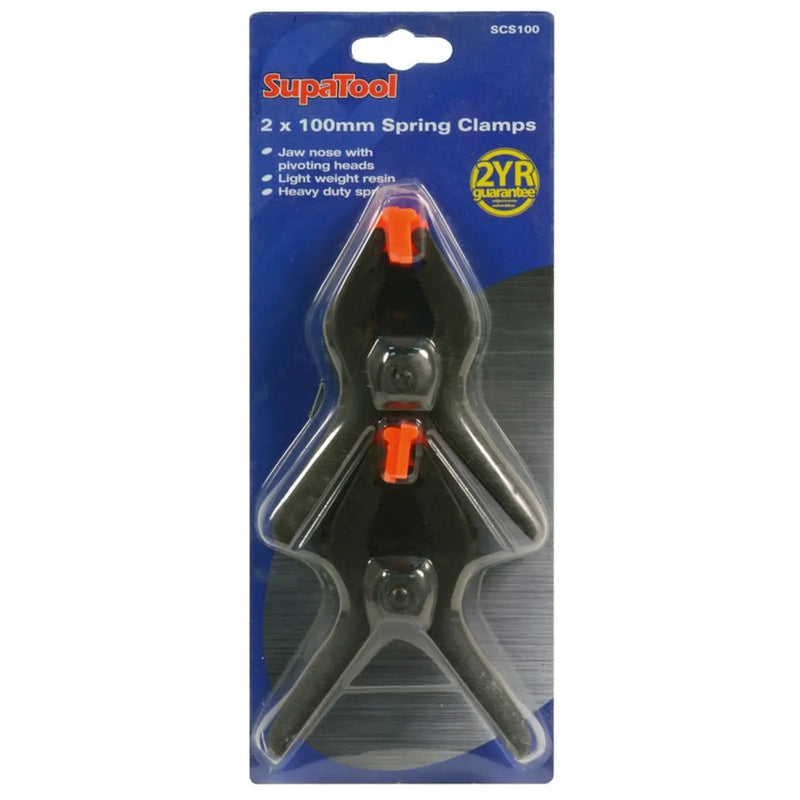 SupaTool Spring Clamps 2 x 100mm
