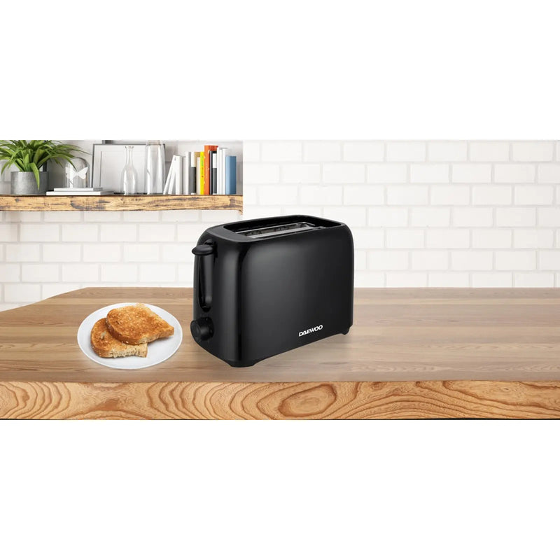 Daewoo Plastic Toaster 2 Slice Black