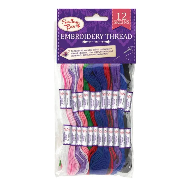 Sewing Box Embroidery Thread 12 Pack