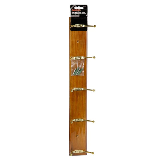 SupaHome Hat and Coat Rack with 5 Hooks Antique Pine Finish
