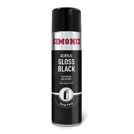 Simoniz Spray Paint - Gloss Black (Aerosol) 500ml