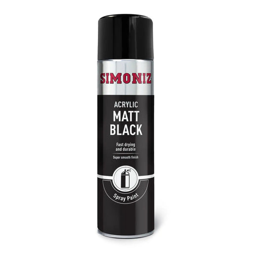Simoniz Spray Paint - Matt Black (Aerosol) 500ml