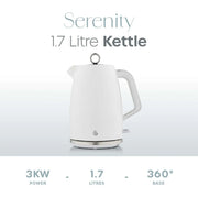 Swan Serenity Kettle White 1.7L