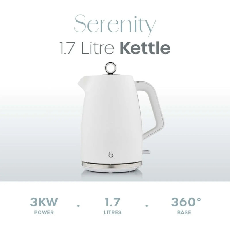 Swan Serenity Kettle White 1.7L