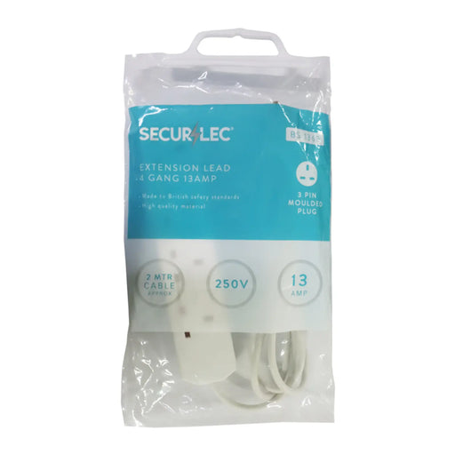 Securlec 4 Gang Extension Lead 2m 13 Amp