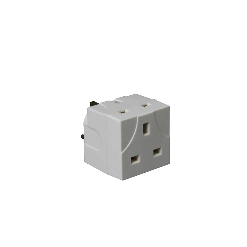 Securlec 2 Way Plug-In Adaptor White 13 Amp Display Box