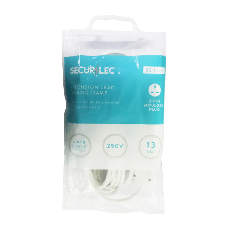 Securlec 4 Gang Extension Lead 5m 13 Amp