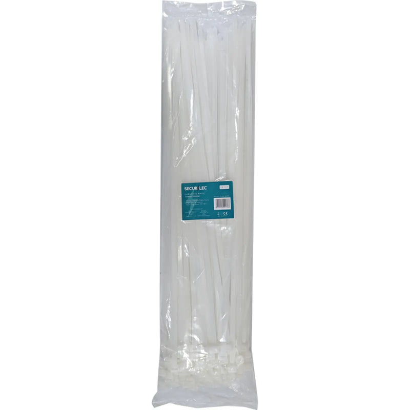 Securlec Cable Ties White 550mm x 8mm Pack 100
