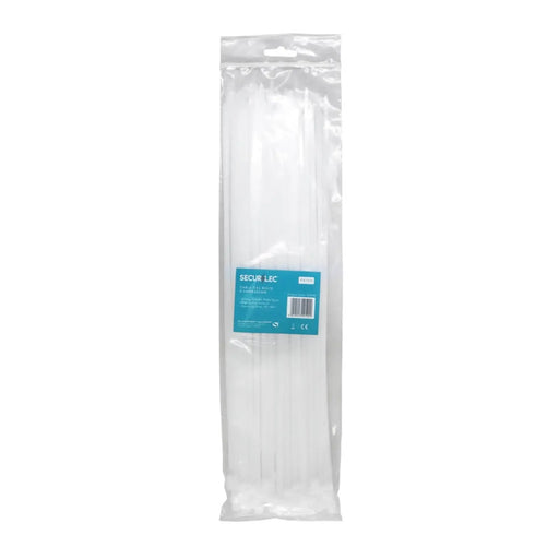 Securlec White Cable Ties 4.5mm x 380mm Pack 100
