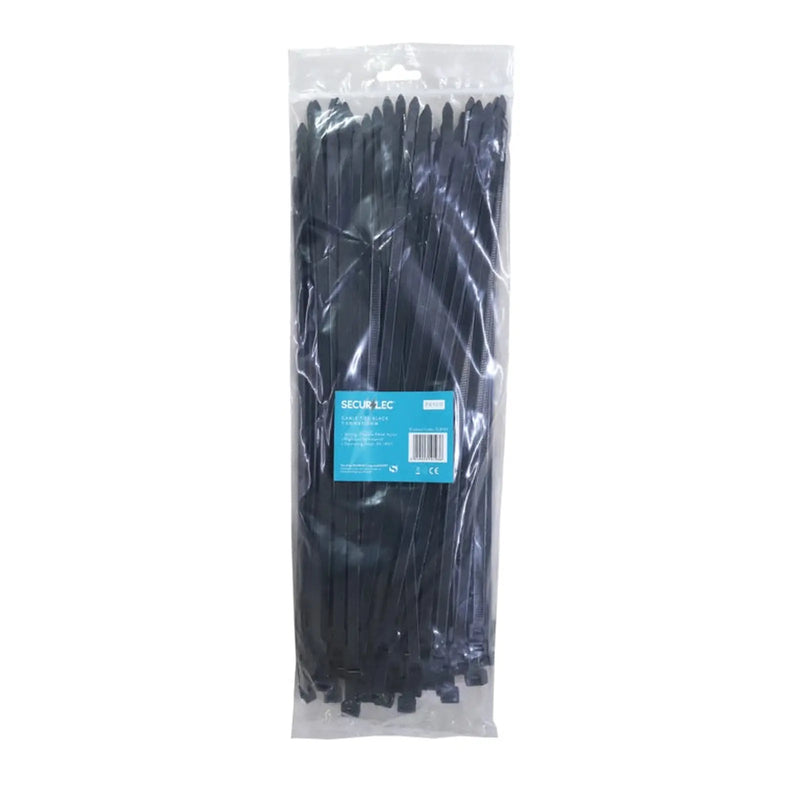 Securlec Black Cable Ties 7.6mm x 370mm Pack 100