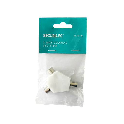 Securlec 2 Way Coax Splitter Bubble Packed