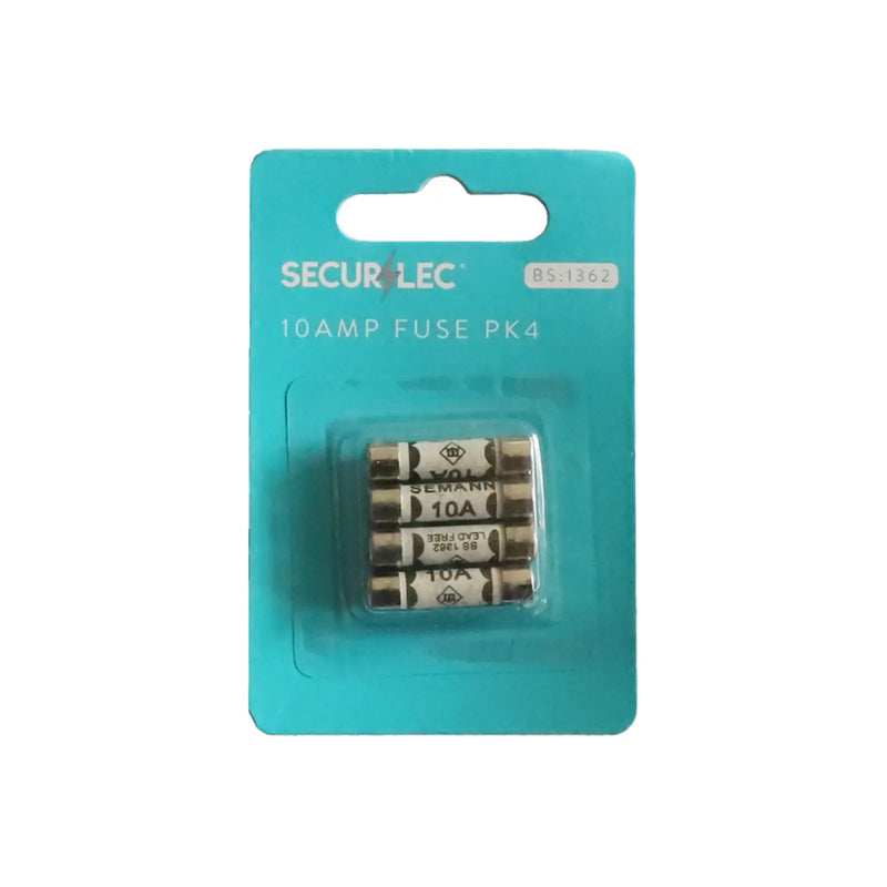Securlec 10A BS1362 Fuses Blister Pack Pack 4