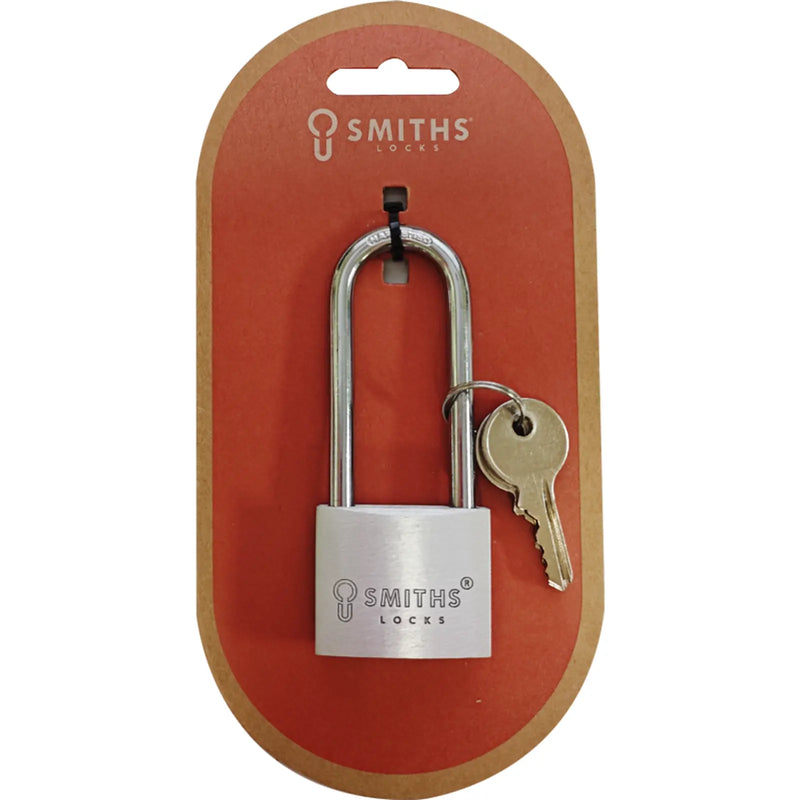 Smiths Locks Aluminium Padlock Long Shackle 40mm