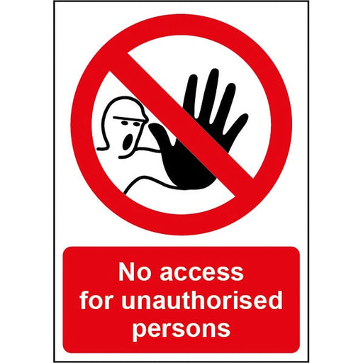Smiths Architectural No Access Sign 148mmx210mm