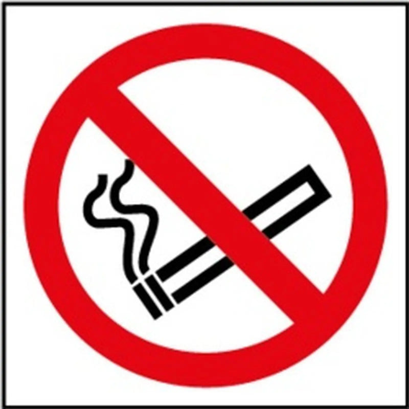 Securit No Smoking Symbol Sign 100mmx100mm - Pack 2
