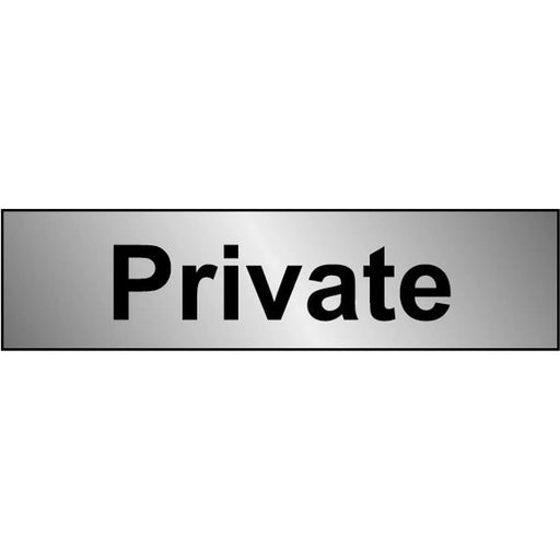 Securit Metal Effect Private 200mmx50mm