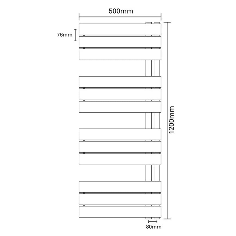 SP Lomond Designer Radiator Chrome 500mm x 1200mm