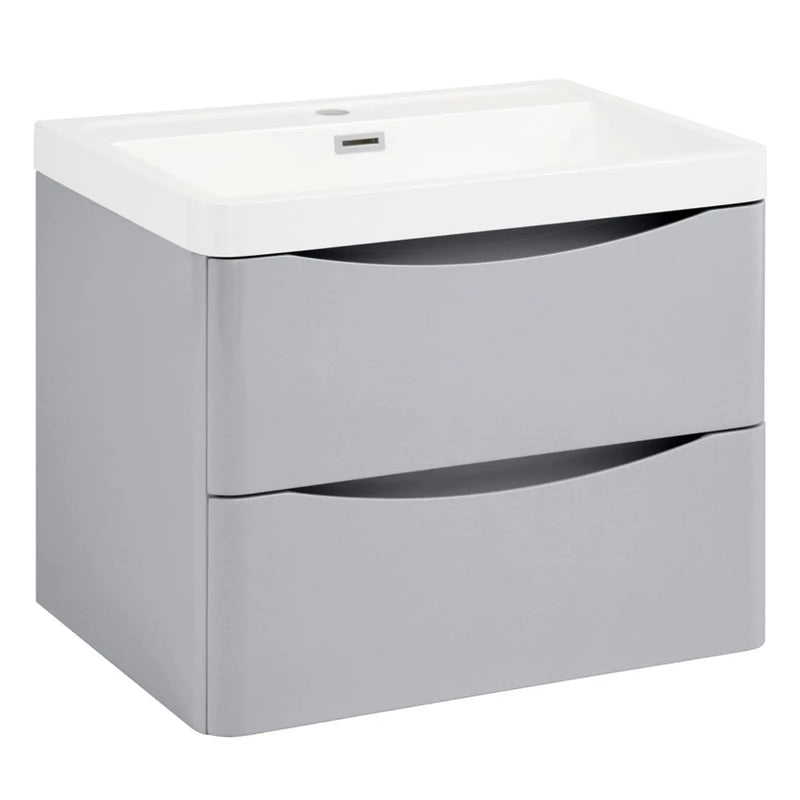 SP Ocata Grey Wall Hung Vanity Unit 600mm