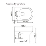 SP Pure Back to Wall Pan W: 360mm H: 400mm D: 500mm