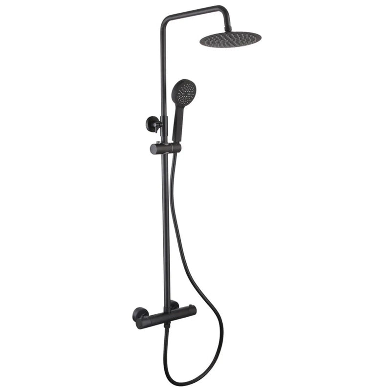 SP Scale Thermostatic Cool Touch Round Shower Matt Black