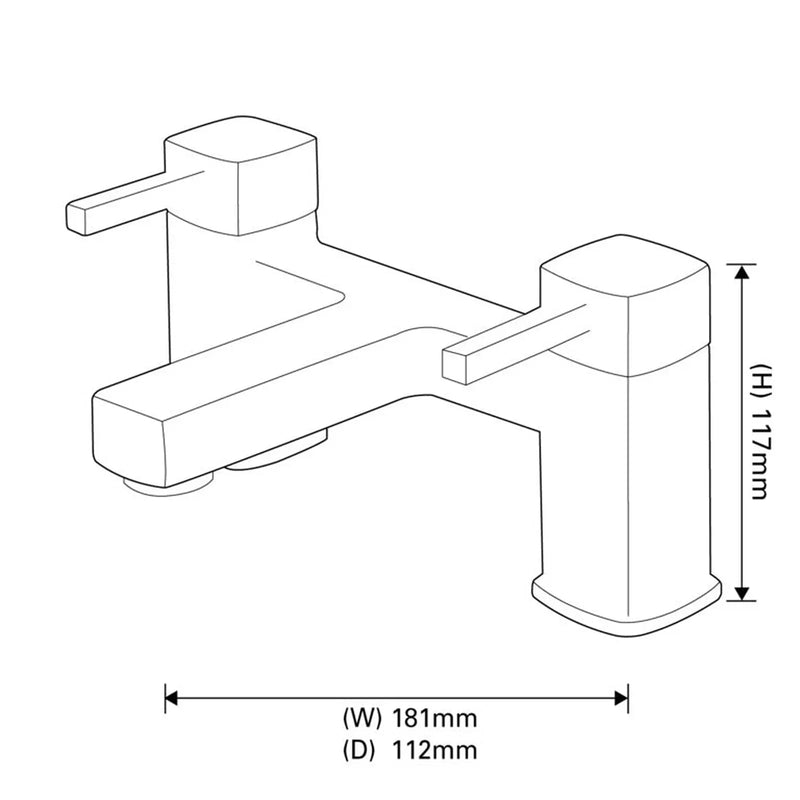 SP Bela Bath Filler Tap W: 181mm H: 117mm D: 112mm