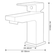SP Ellen Cloakroom Basin Mixer Tap W: 48mm H: 133mm D: 135mm