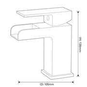SP Cascade Mono Basin Mixer Tap H: 138mm D: 133mm