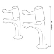 SP Rhodes Lever Sink Taps H 166mm W 118mm D 43mm