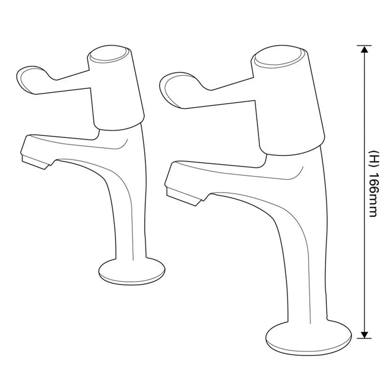 SP Rhodes Lever Sink Taps H 166mm W 118mm D 43mm