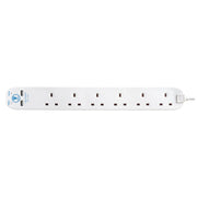 Masterplug 6 Gang Surge Extension Lead With 2 USBs 2m