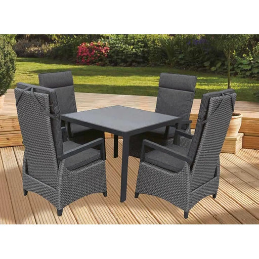 Pagoda St Tropez Reclining Dining Set 4 Seat