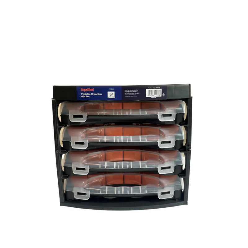SupaTool Portable Organiser 4 Piece Set