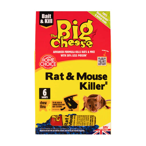 The Big Cheese Rat & Mouse Killer Grain 6x25g