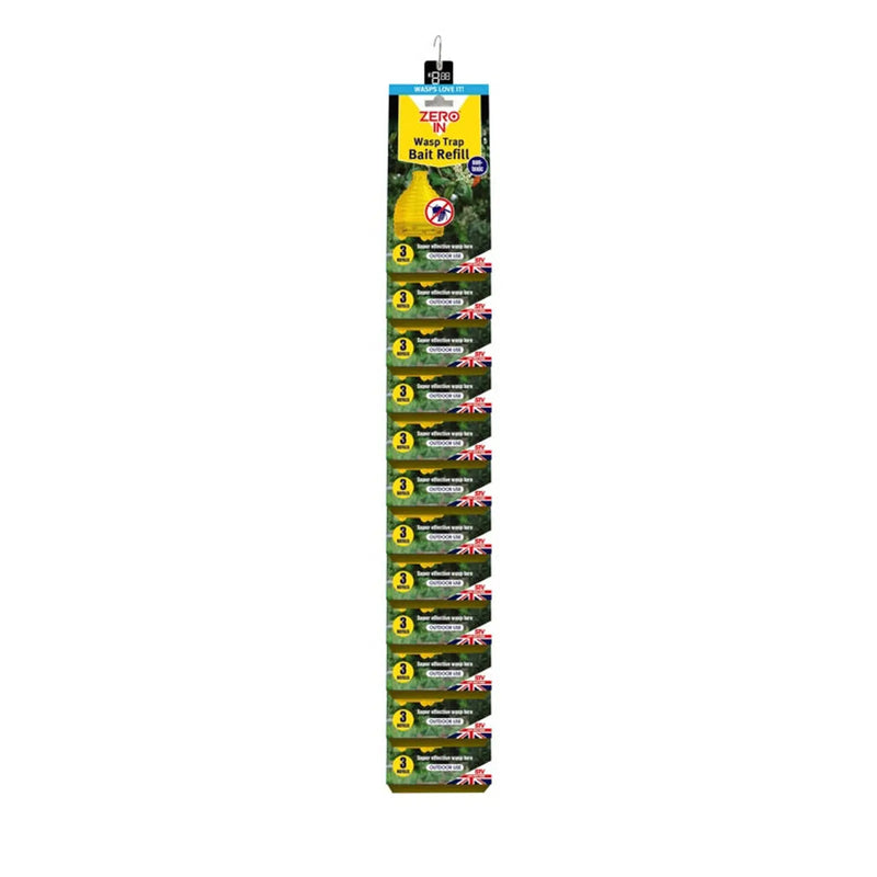 Zero In Wasp Trap Bait Refills 3 Sachets Clip 24