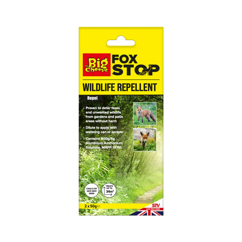 The Big Cheese Fox & Wildlife Repellent 2x50g Sachets