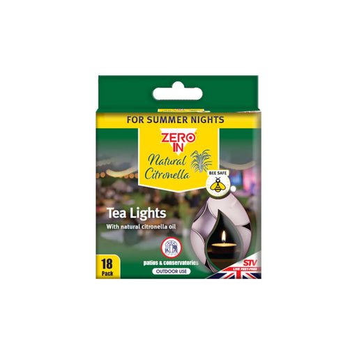 Zero In Citronella Tea Lights 18 pack