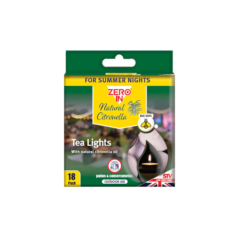 Zero In Citronella Tea Lights 18 pack