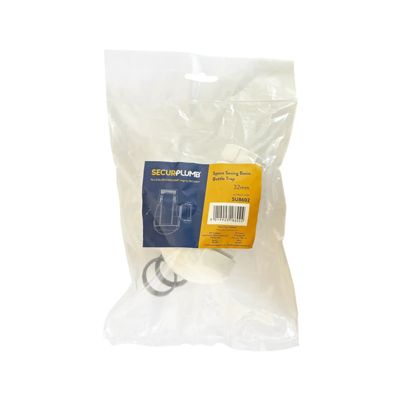 Securplumb Space Saving Basin Bottle Trap 32mm