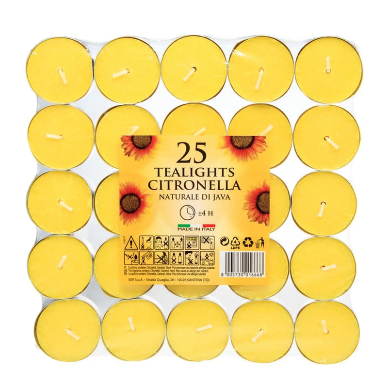 Price's Candles Tealights Pack 25 Citronella