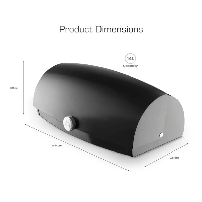 Swan Townhouse Bread Bin Black