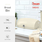 Swan Townhouse Bread Bin Cream