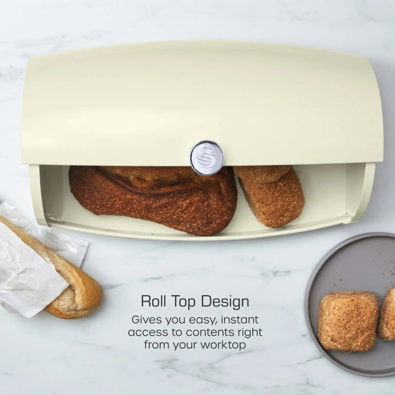 Swan Townhouse Bread Bin Cream