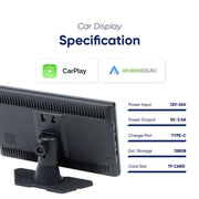 Streetwize Touchscreen Car Display with Rear Camera 9"
