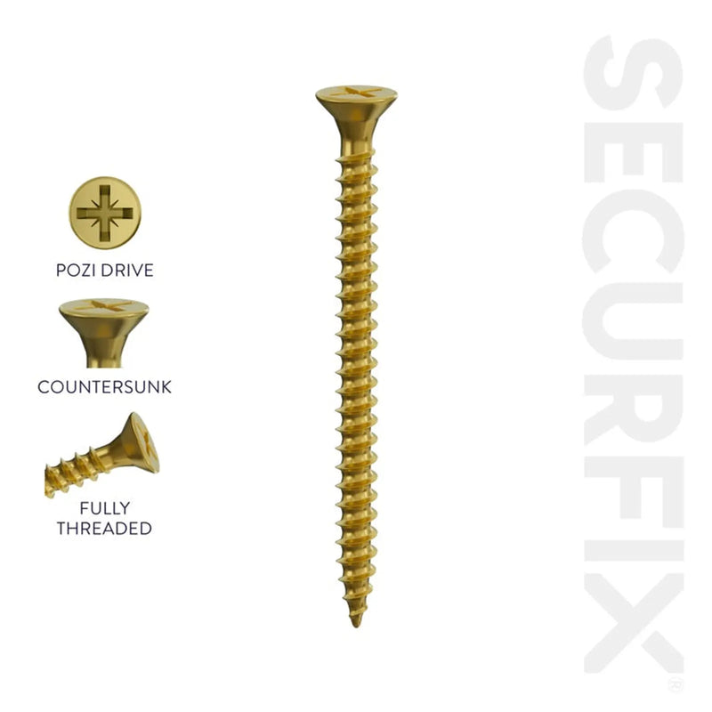 Securfix Multi-Purpose Screws 6 x ½"-3.5 x 13mm | Pack of 200